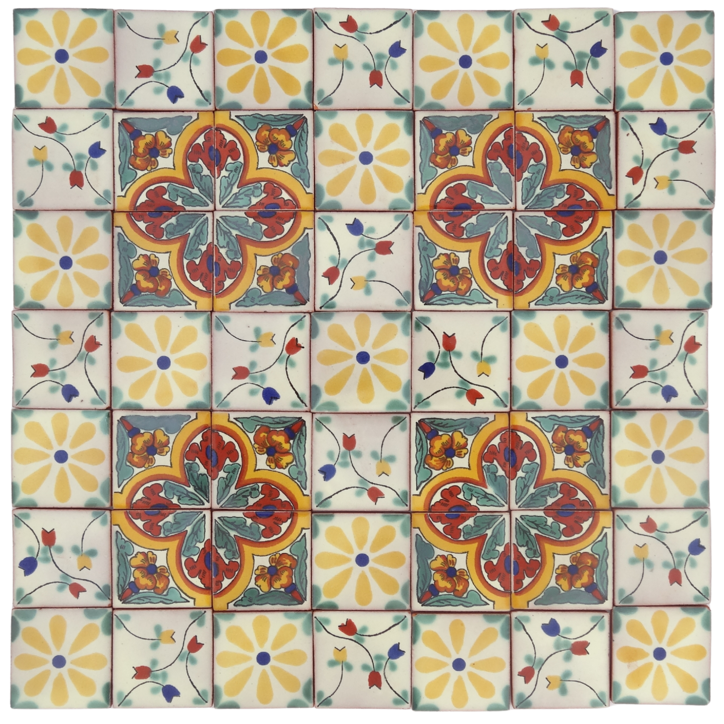 "Los Florals" Tile Collection - 50 x 5cm Handmade Tiles