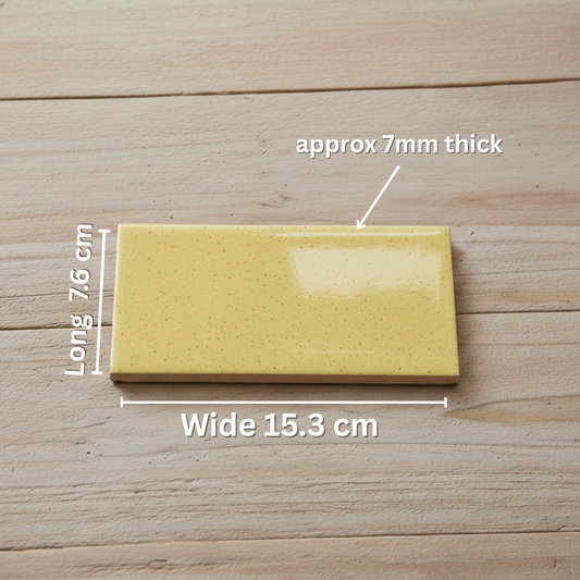 Honey Mustard Brick Shape Tile (6x3 inch)