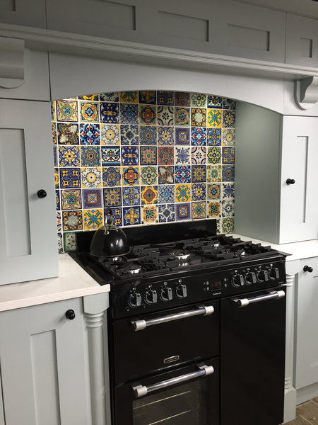 "Aleatorio" Tile Collection - 36 x 10.5cm Assorted Talavera Mexican Handmade Tiles