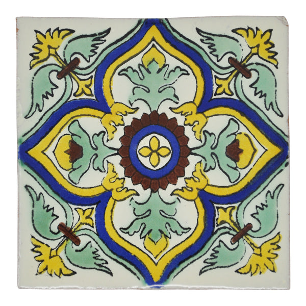 "Fresco" Tile Collection - 25 x 10.5cm Assorted Talavera Mexican Handmade Tiles