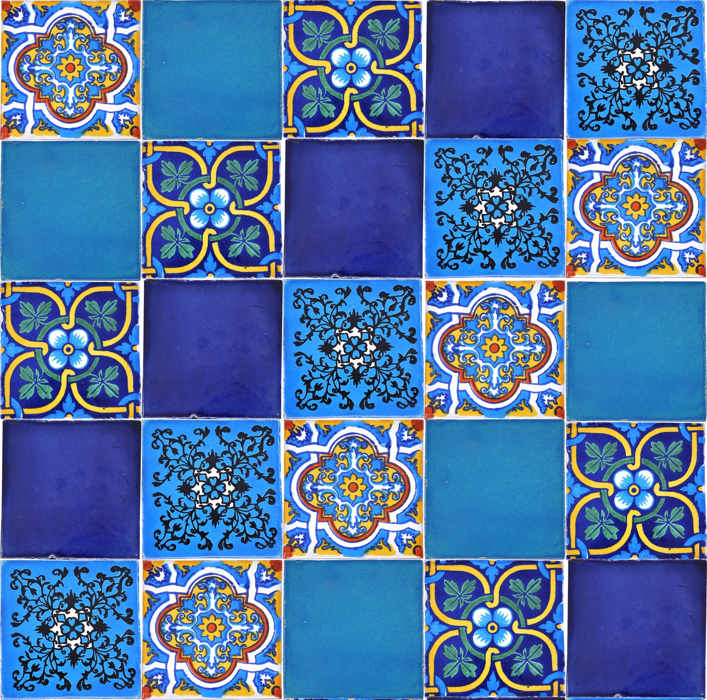 "Azul Brillante" Tile Collection - 25 x 10.5cm Handmade Tiles