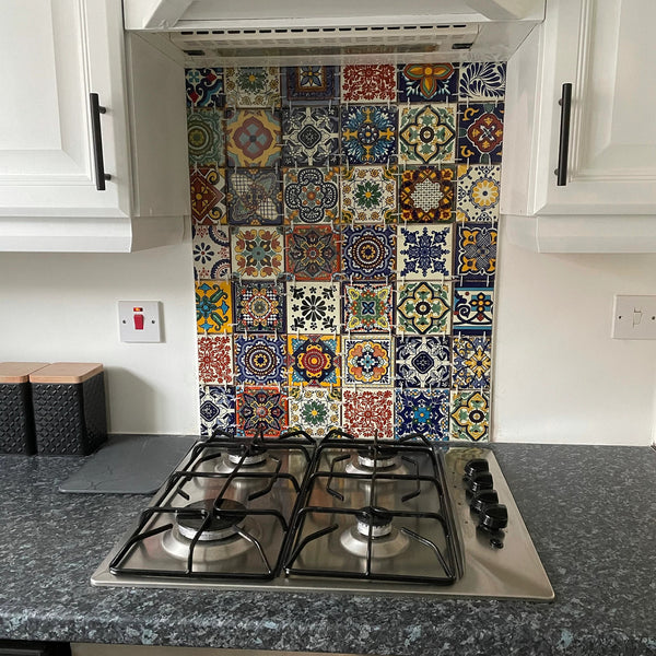 "Aleatorio" Tile Collection - 36 x 10.5cm Assorted Talavera Mexican Handmade Tiles