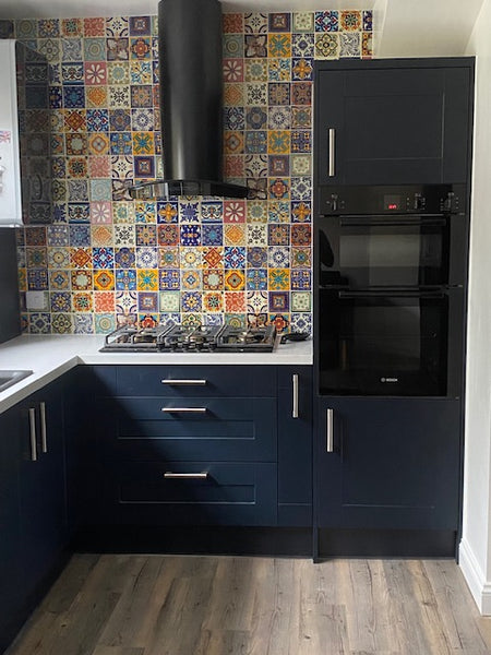 "Aleatorio" Tile Collection - 36 x 10.5cm Assorted Talavera Mexican Handmade Tiles