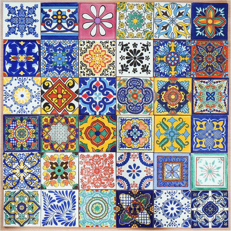Handmade 10.5cm Mexican Talavera Tiles Sets