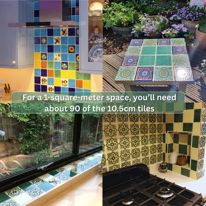 "Fresco" Tile Collection - 25 x 10.5cm Handmade Tiles