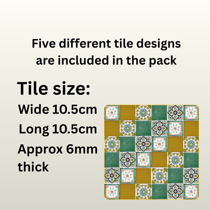 "Fresco" Tile Collection - 25 x 10.5cm Handmade Tiles