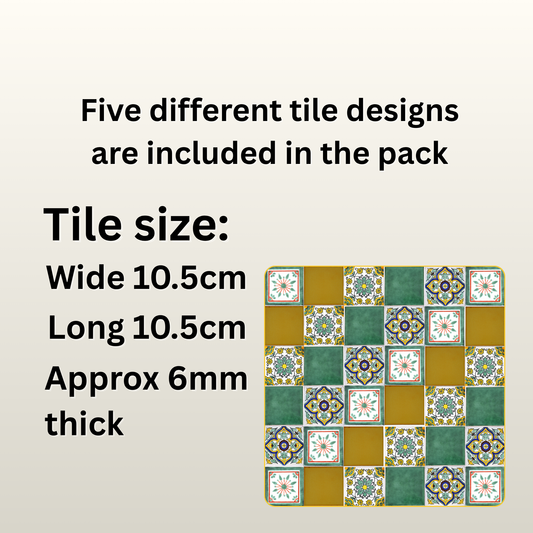 "Fresco" Tile Collection - 25 x 10.5cm Handmade Tiles