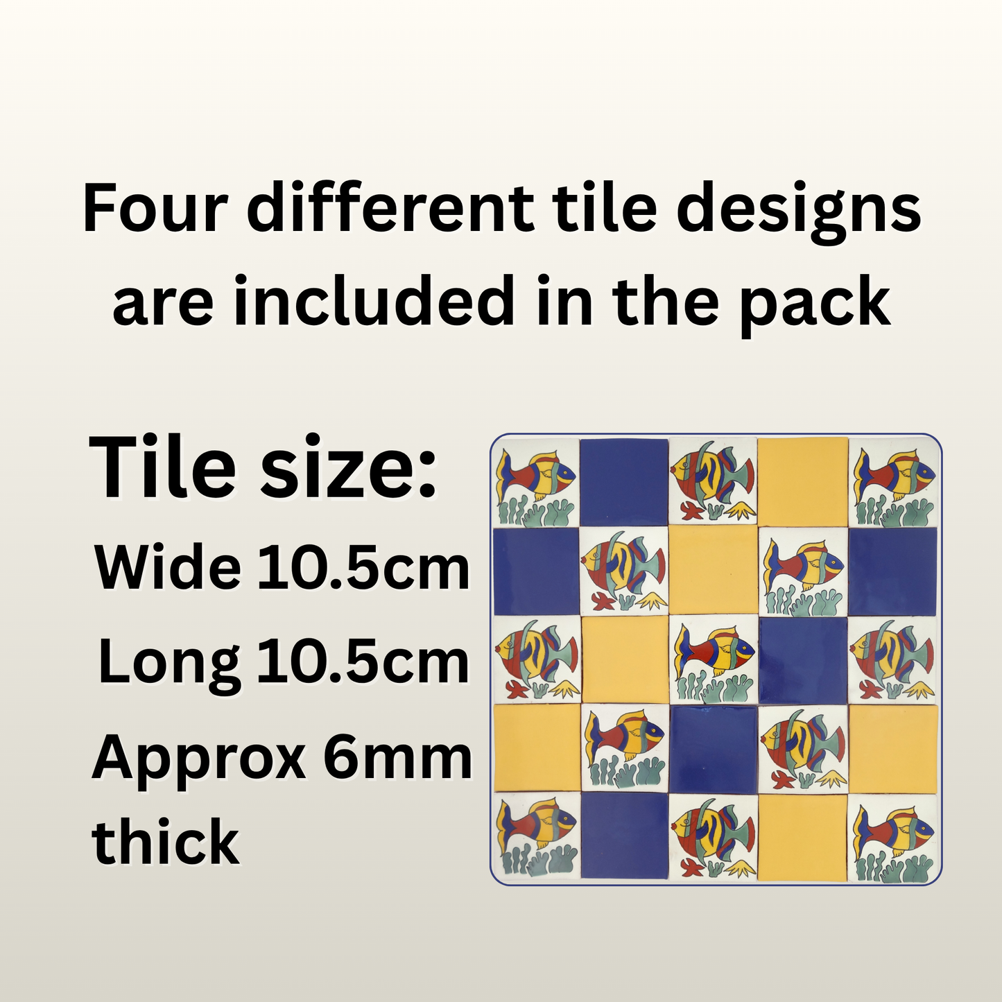 "Peces Tranquilo" Tile Collection - 25 x 10.5cm Handmade Tiles