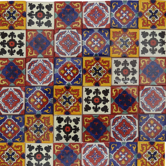 "El Cuadrángulo" Tile Collection - 50 x 5cm Handmade Tiles