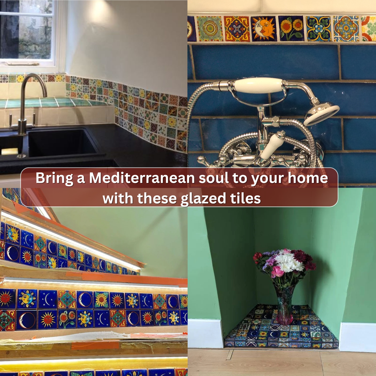 "El Cuadrángulo" Tile Collection - 50 x 5cm Handmade Tiles