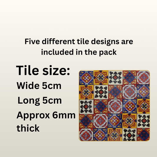 "El Cuadrángulo" Tile Collection - 50 x 5cm Handmade Tiles