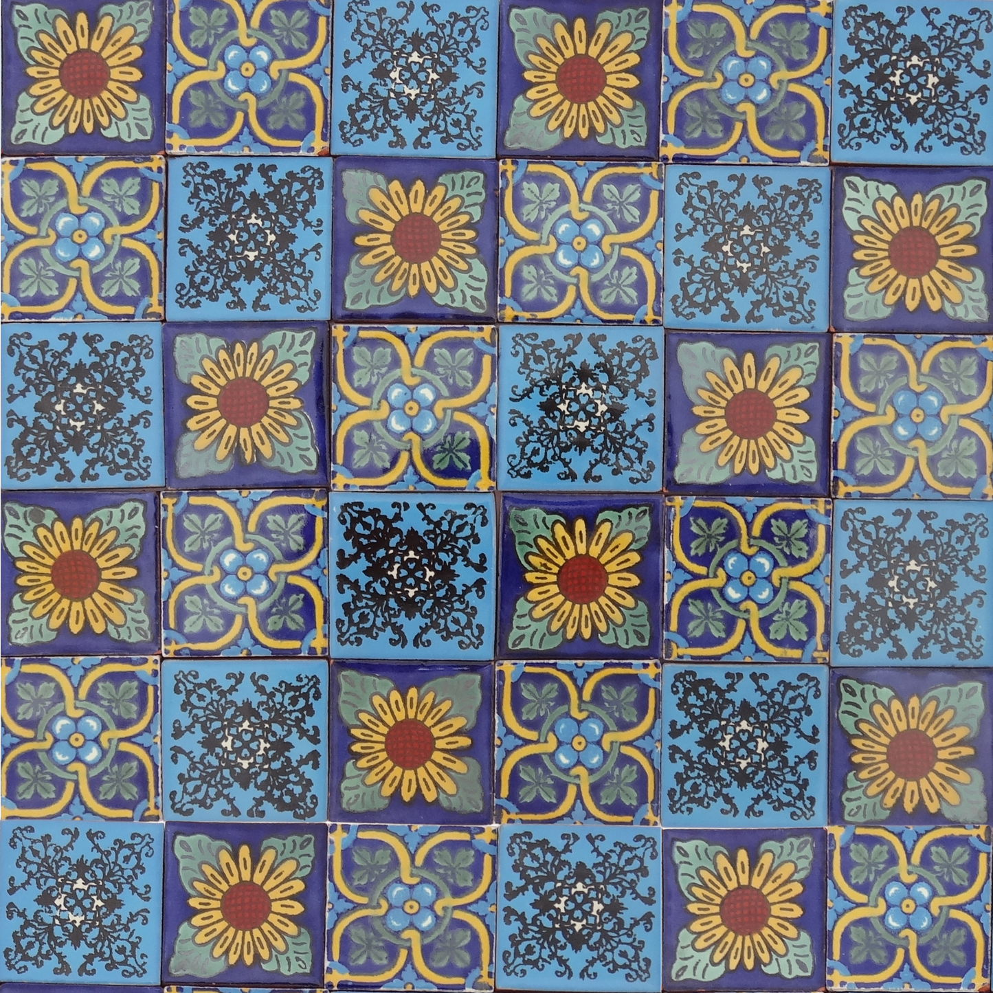 "Blue Tones" Tile Collection - 50 x 5cm Handmade Tiles