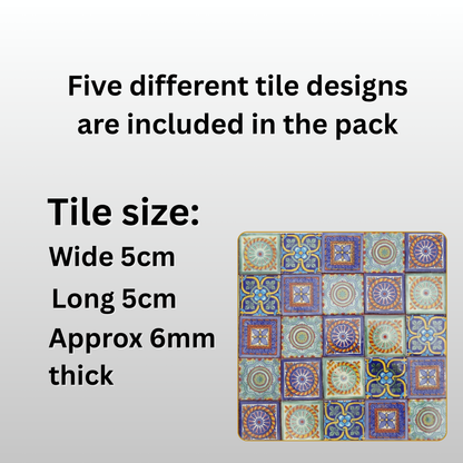 "Hermosos Patrones" Tile Collection - 50 x 5cm Handmade Tiles