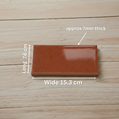 Deep Clay Brick Shape Tile (6x3 inch)