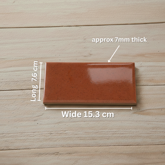 Deep Clay Brick Shape Tile (6x3 inch)