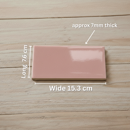 Dusty Rose Brick Shape Tile (6x3 inch)