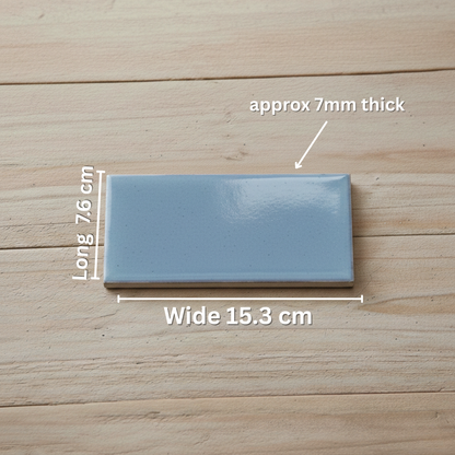 Hazy Sky Brick Shape Tile (6x3 inch)