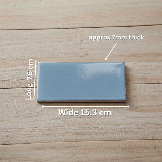 Hazy Sky Brick Shape Tile (6x3 inch)
