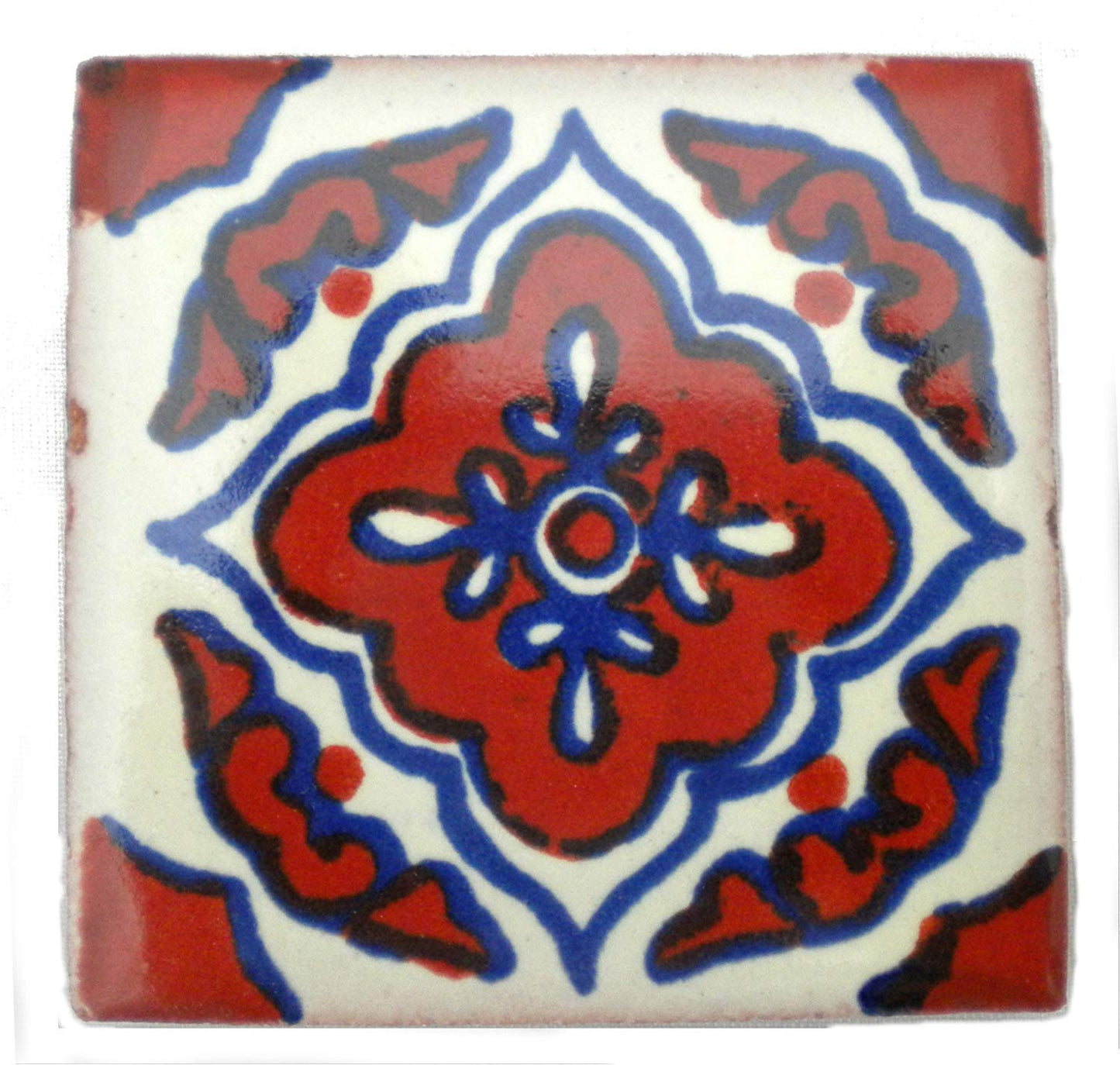 "El Cuadrángulo" Tile Collection - 50 x 5cm Assorted Talavera Mexican Handmade Tiles