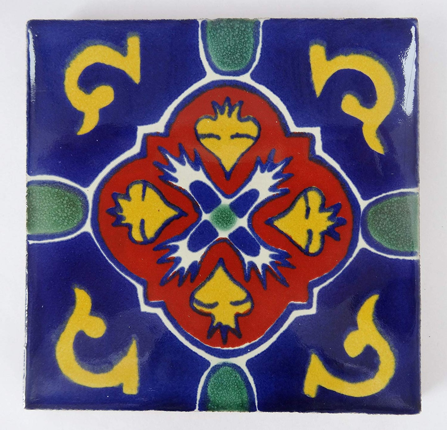 "El Cuadrángulo" Tile Collection - 50 x 5cm Assorted Talavera Mexican Handmade Tiles