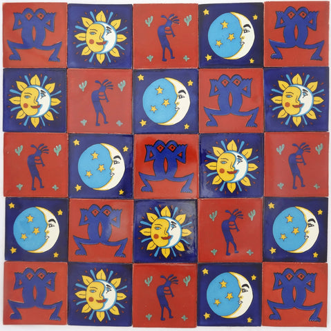 "Arte Mexicano" Tile Collection - 25 x 10.5cm Assorted Talavera Mexican Handmade Tiles