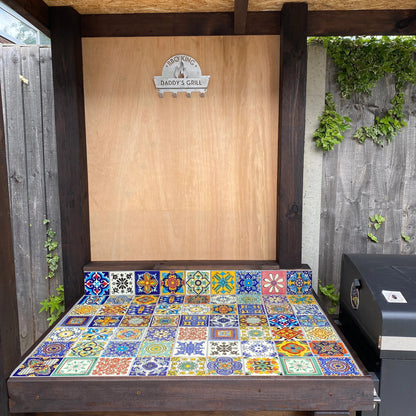"Aleatorio" Tile Collection - 36 x 10.5cm Assorted Talavera Mexican Handmade Tiles