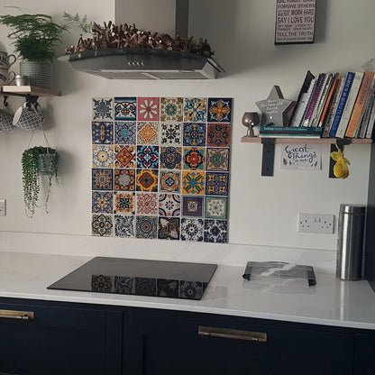 "Aleatorio" Tile Collection - 36 x 10.5cm Assorted Talavera Mexican Handmade Tiles