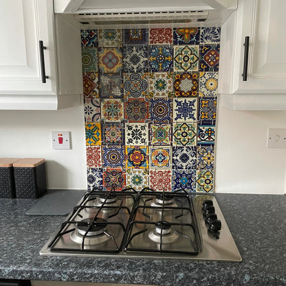"Aleatorio" Tile Collection - 36 x 10.5cm Assorted Talavera Mexican Handmade Tiles